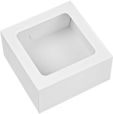 Pie Box, 10" White With Window 22 point, Auto Lock, 100/case,