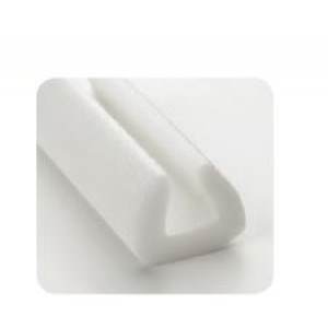 Foam, Polyethylene, 72" Length, White, U Channel,