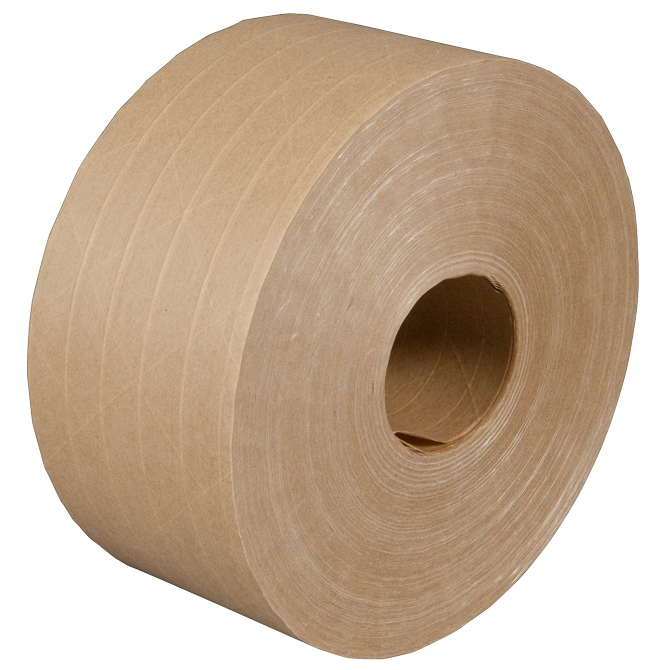 Tape, 3" x 450', reinf, Kraft, Water activated, 10rolls/case