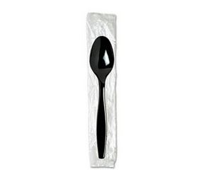 Spoon, PolyPro, Black, Heavy  Weight, Individually wrapped,