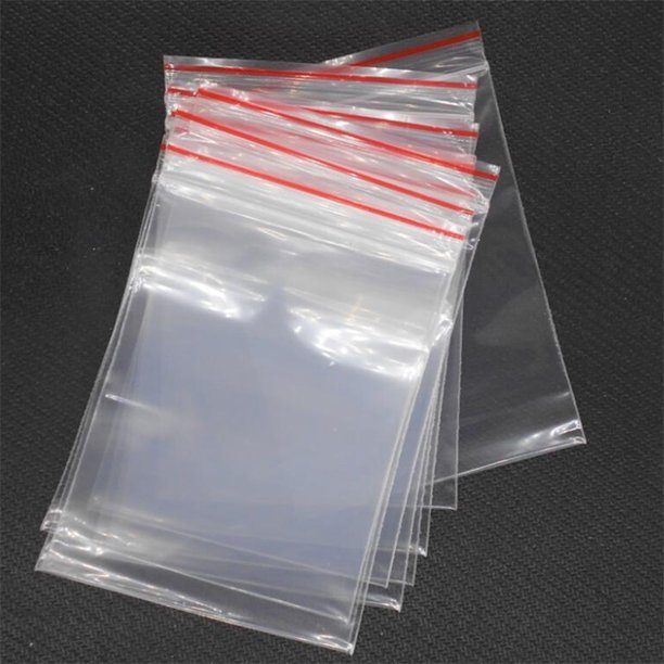 Poly Bag, 5"x13", W/.075"  skirt, Zip Area, Ziplock, 