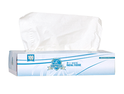 Tissue, Facial, Empress, 8.37"x8.07" 2 ply, white,100