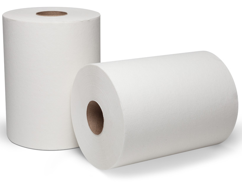 Towel,roll,8"x450',Dublnature, white,12 rls/cs, 48cs/sk