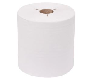 Towel,Roll, 8" X 800', White Recyc., 6/Cs, 55 cs/skid