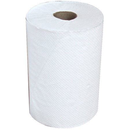 Towel, Roll, Hardwound, 10"x800', White, 6/Rolls/Case