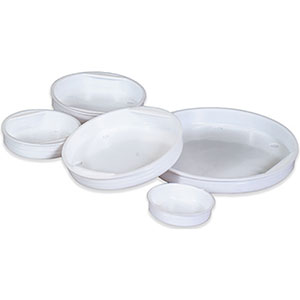 End Caps, 4", Plastic, White. Use with Part # KT4X120EACH