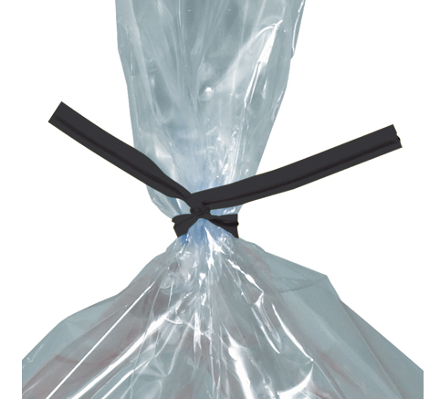 Twist Ties, Plastic, 8" x 5/32", Black, 2000/cs