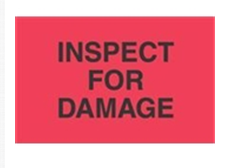 3 x 5" Inspect For Damage Label(500/Roll)