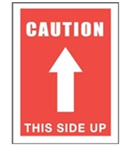 3 x 5" Caution This Side Up (Arrow) Label, 500/roll
