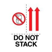 Labels,3"x4", Do Not Stack Red,White,Black,500/RL