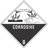Label,Corrosive-8,4"x4",500/RL