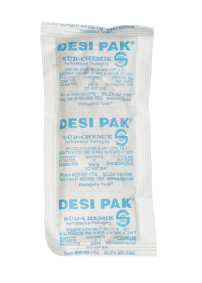 3 x 6 x 3/8" Tyvek  Clay  Desiccants - 5 Gallon Pail 150 