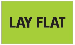 Label, 3"x5", "LAY FLAT",  500/rl