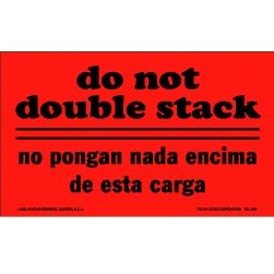 Label,3X5",Do Not Double Stack ENGLISH/SPANISH 500/ROLL