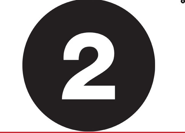 Labels,, 2" circles,number 2,  Black , 500/roll