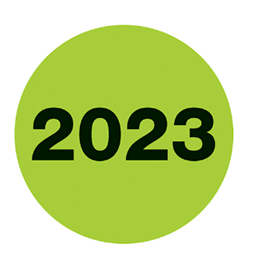 Label, 2023, Fluor Green, 2",  500/roll