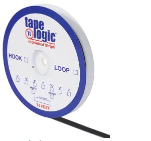 Tape Strip,Loop, Black 5/8"x75