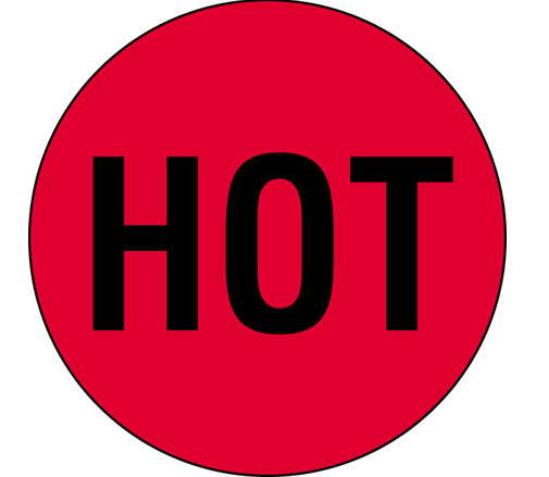 Label, Hot Sticker, 2" Circle, 500/Roll