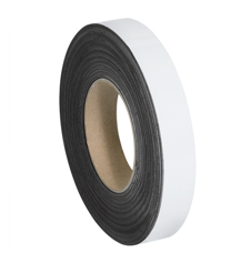 Magnetic Warehouse Label, 1"x50' White, reusable, cut
