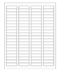 Label, 1.75x1/2" wht rectangle laser labels,