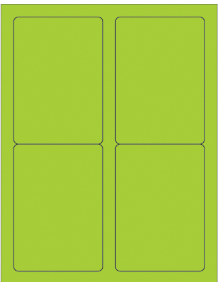 Label 3 1/2 x 5" Green  Rectangle Laser Labels, 