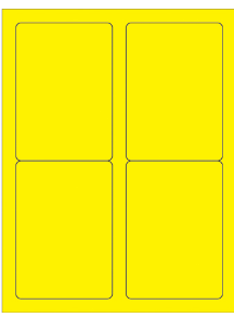 Label, 3 1/2 x 5"  YellowRectangle 