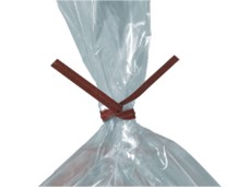 Twist Tie, paper, 8", 5/32", 2,000, Red