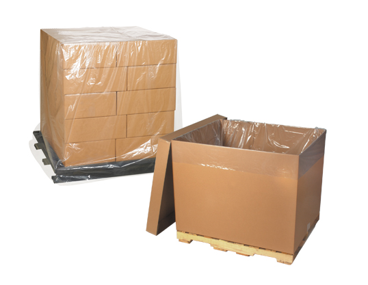 Pallet Cover, 48" x 34" x 60", 3 mil, Gusseted, Clear,