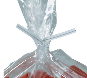 Twist Tie, 9"x5/32" white plastic, 2000/box