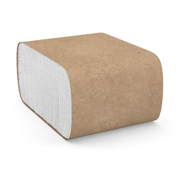 Napkins, 12" x 6", 1 ply,  Kruger Metro Brand,White, 