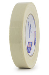 Tape, Filament, 1" x 60 yds, Poly Film Backed, Medium