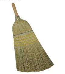 Broom, Warehouse, Heavy Duty 12" Corn Broom w/ handle, 