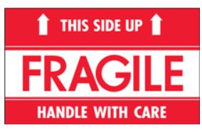 Label, 3X5", Fragile Handle W/Care "This Side Up" 500/Rl