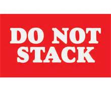 Label, 5X3, "Do Not Stack",  500/Rl, Red