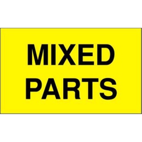 3x5" Mixed parts labels,  500/roll