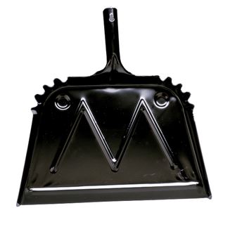 Dust Pan, 16" Black, metal