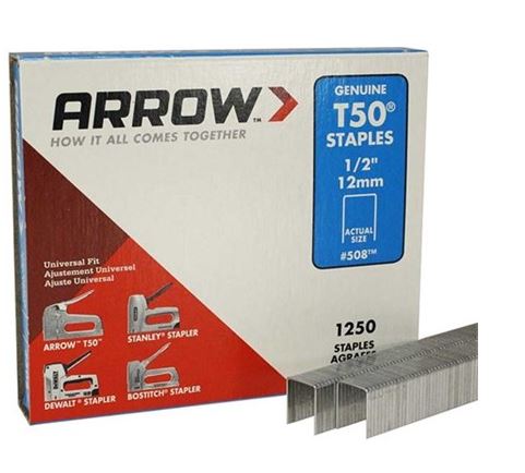 Staples T501/2-ASC 5000/Box 7/16" Crown 1/2" Leg, 