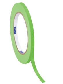 Tape, Green, 1/4"x 60 yds,  Light Green Mask, 144/cs