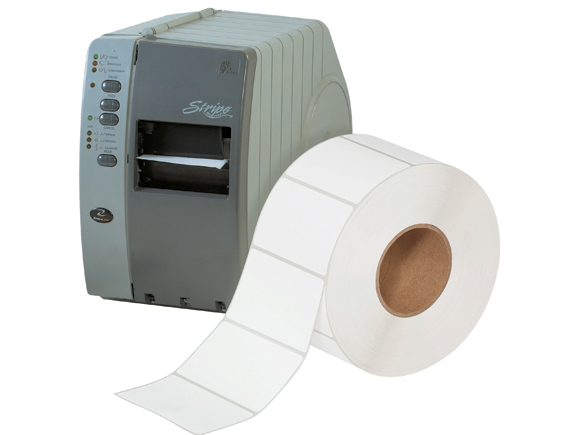 Label, Thermal Transfer, 4" x 2 1/2", 3" Core, White,