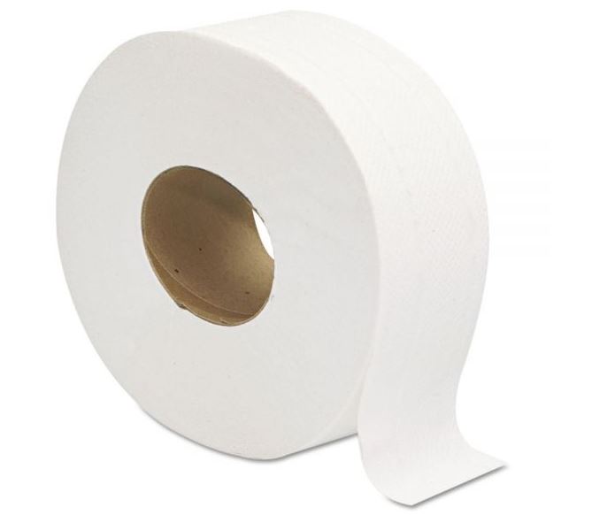 Tissue, Bath, Jumbo,2 Ply,  3.3" X 1000', White, 12rls/cs,