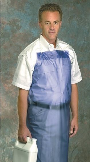 APRON, 35" x 45", 6 MIL, BLUE  VINYL, 12/pk