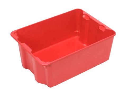 Tote,Molded Fiberglass,Nest  and Stack,25-1/4" x 18" x10", 