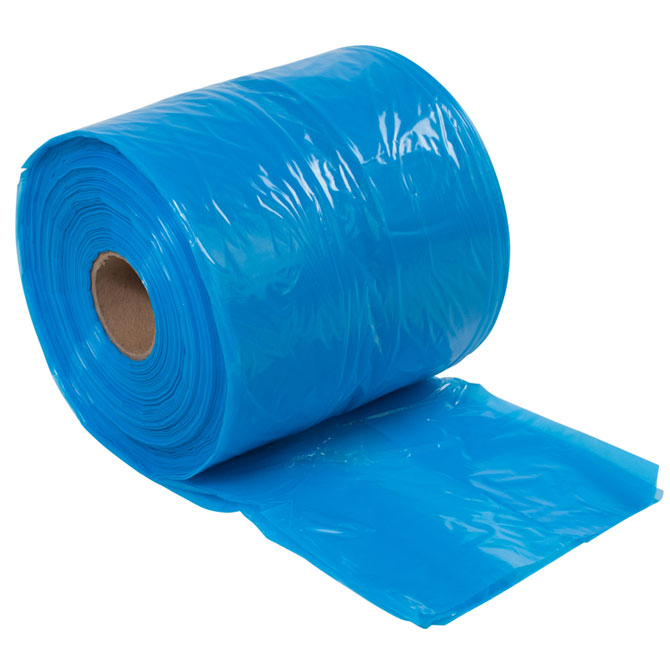 POLY BAG, GUSSETED, 17"X12"X28", LL15, 2mil, BLUE