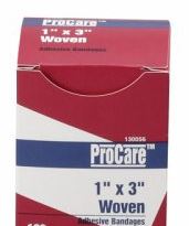 Bandages, 1"X3", Woven Not Fabric 50/Box,12 Box/Case