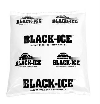 Ice pack, 12oz. Black Ice 6x6x1, 48/cs, 54cs/skid