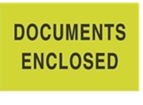 3 x 5" Documents Enclosed Label, 500/roll