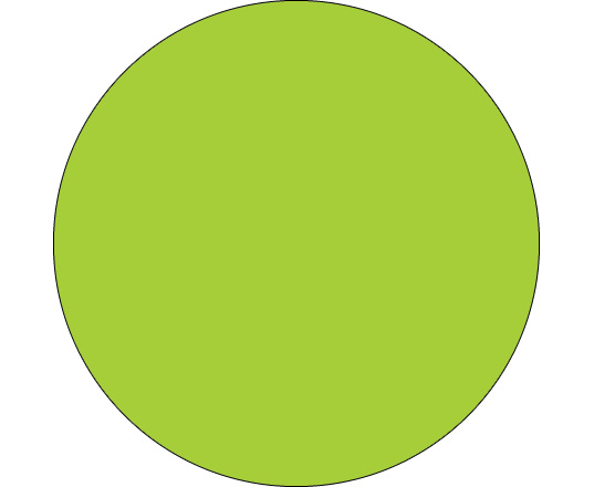 Inventory Circle labels,3/4" Fluorescent Green,500/ROLL