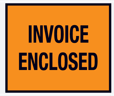4-1/2"X5-1/2" Full face "INVOICE ENCLOSED"