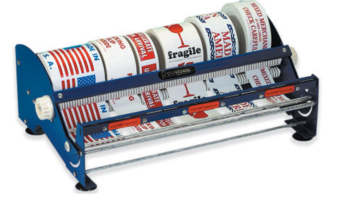 Label/Tape Dispenser, 18"width, 1-3 cor. diam.