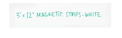 Warehouse Labels - Magnetic Strips 3" x 12" White 25/box